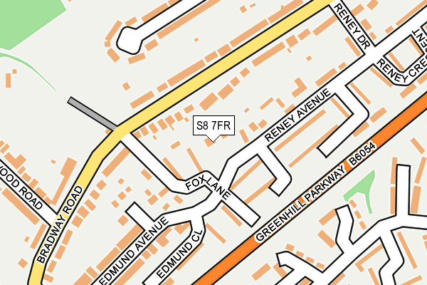 S8 7FR map - OS OpenMap – Local (Ordnance Survey)