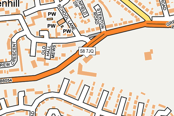 S8 7JQ map - OS OpenMap – Local (Ordnance Survey)