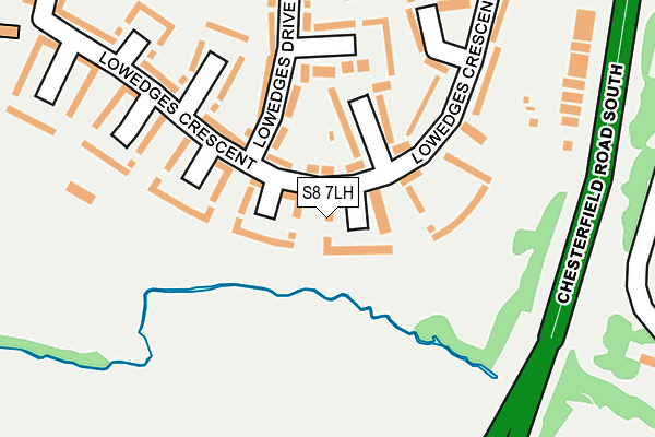 S8 7LH map - OS OpenMap – Local (Ordnance Survey)