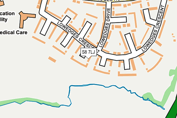 S8 7LJ map - OS OpenMap – Local (Ordnance Survey)