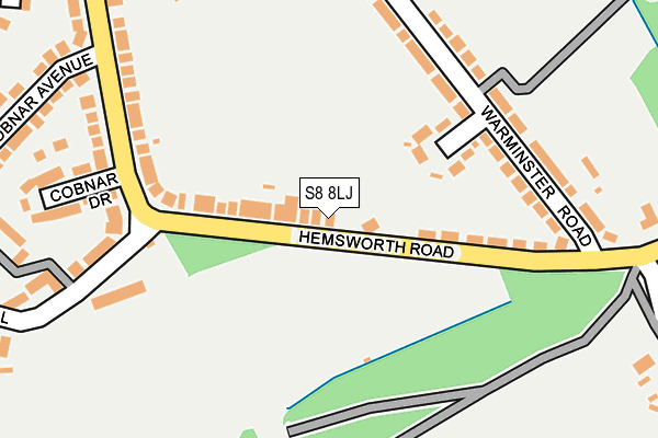 S8 8LJ map - OS OpenMap – Local (Ordnance Survey)