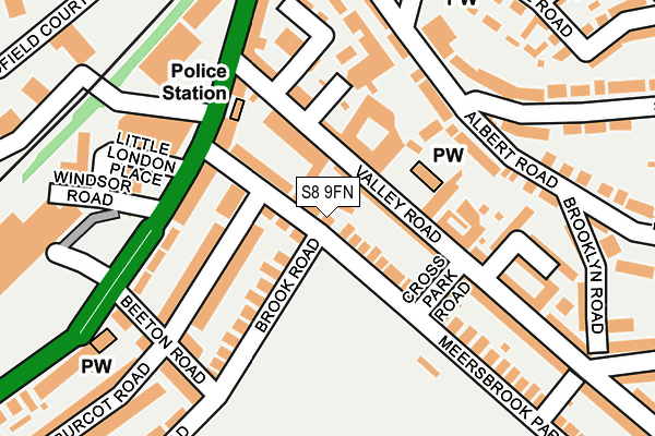 S8 9FN map - OS OpenMap – Local (Ordnance Survey)