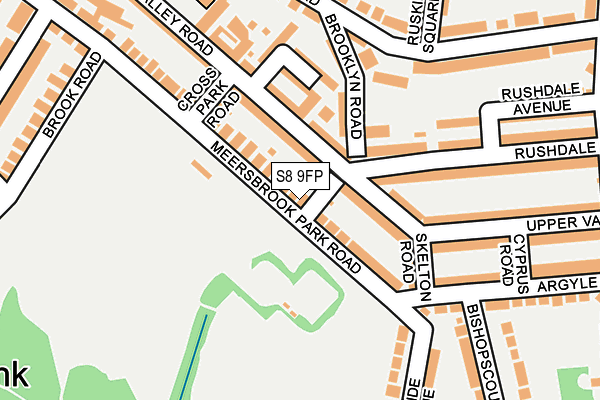 S8 9FP map - OS OpenMap – Local (Ordnance Survey)