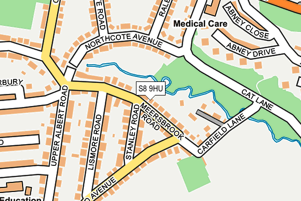 S8 9HU map - OS OpenMap – Local (Ordnance Survey)