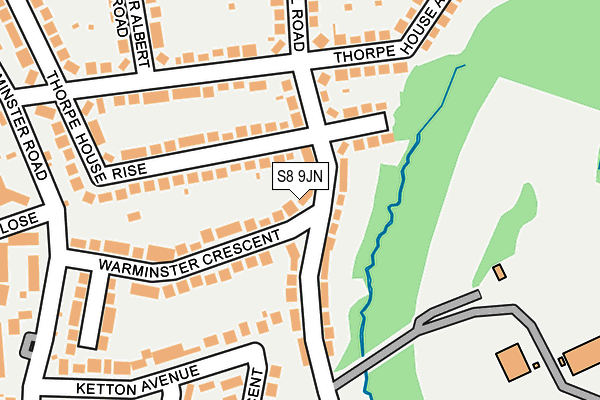 S8 9JN map - OS OpenMap – Local (Ordnance Survey)
