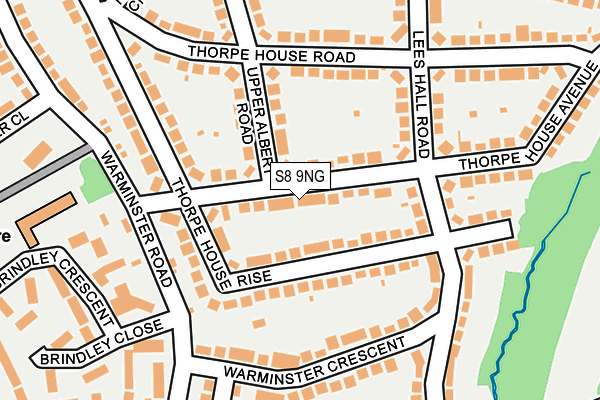 S8 9NG map - OS OpenMap – Local (Ordnance Survey)