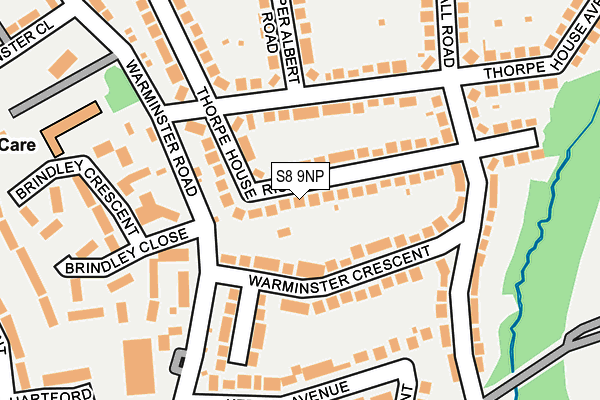 S8 9NP map - OS OpenMap – Local (Ordnance Survey)