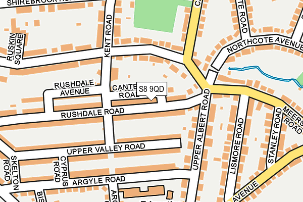 S8 9QD map - OS OpenMap – Local (Ordnance Survey)