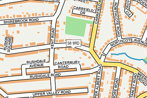 S8 9RD map - OS OpenMap – Local (Ordnance Survey)