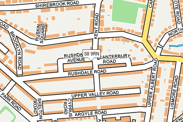 S8 9RN map - OS OpenMap – Local (Ordnance Survey)