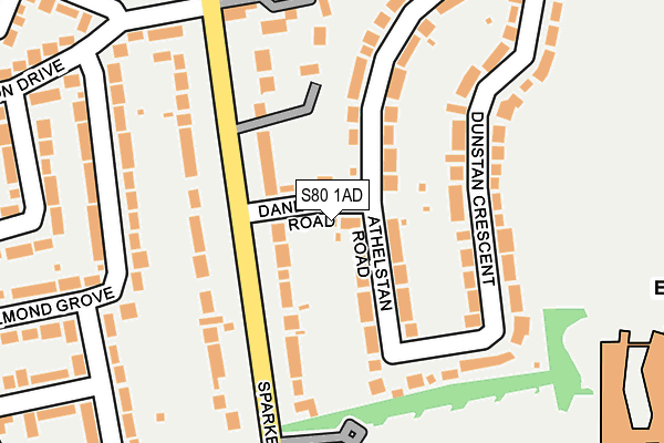 S80 1AD map - OS OpenMap – Local (Ordnance Survey)