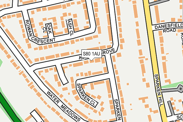 S80 1AU map - OS OpenMap – Local (Ordnance Survey)