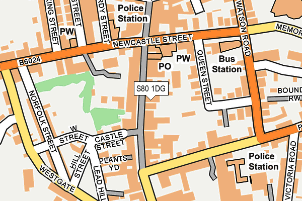 S80 1DG map - OS OpenMap – Local (Ordnance Survey)