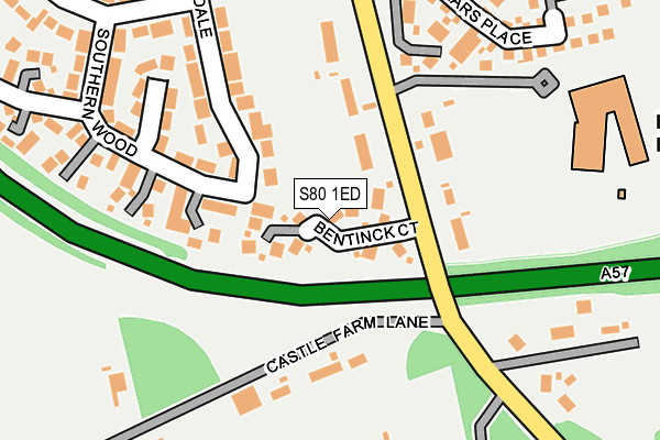 S80 1ED map - OS OpenMap – Local (Ordnance Survey)