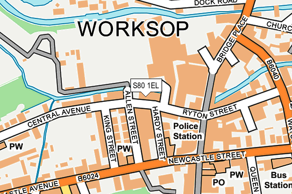 S80 1EL map - OS OpenMap – Local (Ordnance Survey)