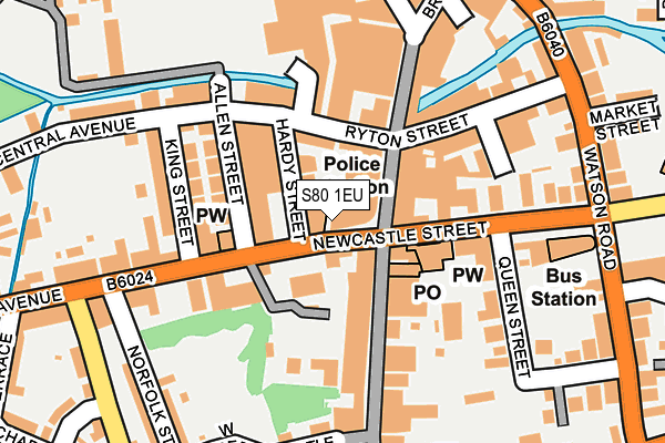 S80 1EU map - OS OpenMap – Local (Ordnance Survey)