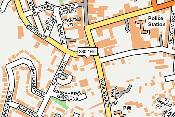 S80 1HD map - OS OpenMap – Local (Ordnance Survey)