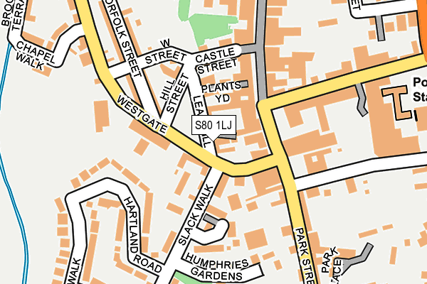 S80 1LJ map - OS OpenMap – Local (Ordnance Survey)