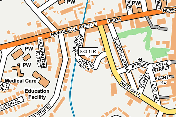 S80 1LR map - OS OpenMap – Local (Ordnance Survey)