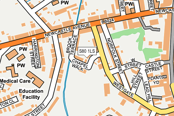 S80 1LS map - OS OpenMap – Local (Ordnance Survey)