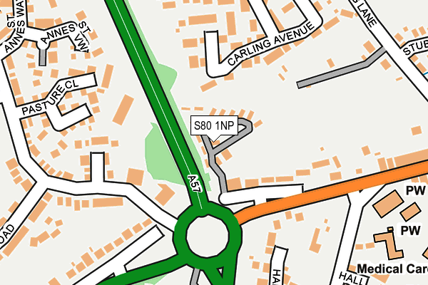 S80 1NP map - OS OpenMap – Local (Ordnance Survey)