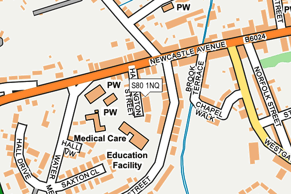 S80 1NQ map - OS OpenMap – Local (Ordnance Survey)