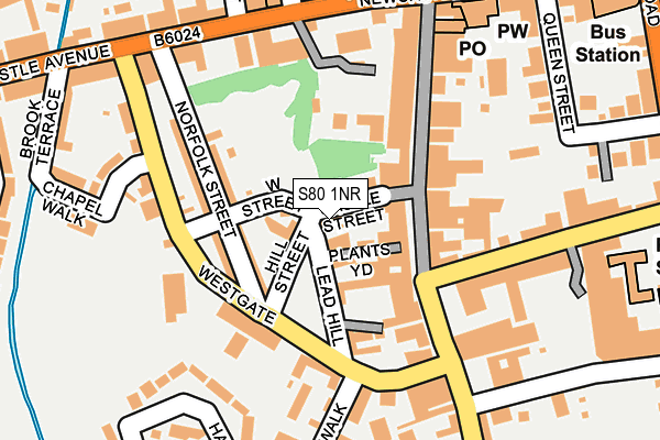 S80 1NR map - OS OpenMap – Local (Ordnance Survey)