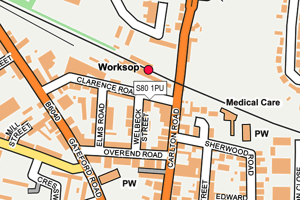 S80 1PU map - OS OpenMap – Local (Ordnance Survey)