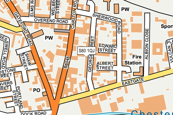 S80 1QJ map - OS OpenMap – Local (Ordnance Survey)