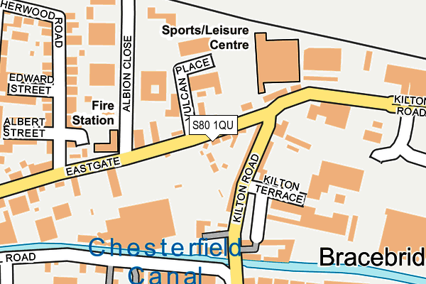 S80 1QU map - OS OpenMap – Local (Ordnance Survey)