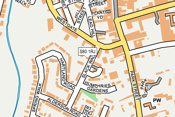 S80 1RJ map - OS OpenMap – Local (Ordnance Survey)