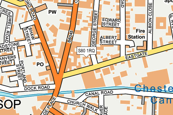 S80 1RQ map - OS OpenMap – Local (Ordnance Survey)