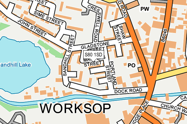 S80 1SD map - OS OpenMap – Local (Ordnance Survey)