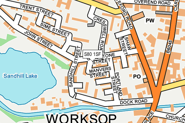 S80 1SF map - OS OpenMap – Local (Ordnance Survey)