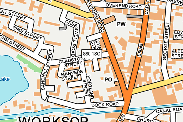 S80 1SG map - OS OpenMap – Local (Ordnance Survey)