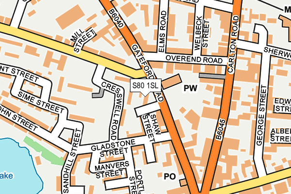 S80 1SL map - OS OpenMap – Local (Ordnance Survey)