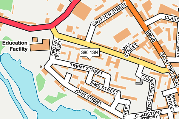 S80 1SN map - OS OpenMap – Local (Ordnance Survey)