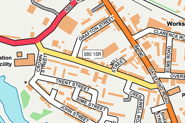 S80 1SR map - OS OpenMap – Local (Ordnance Survey)