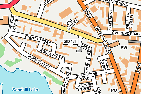 S80 1ST map - OS OpenMap – Local (Ordnance Survey)