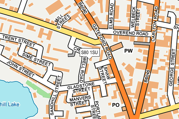 S80 1SU map - OS OpenMap – Local (Ordnance Survey)