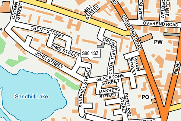S80 1SZ map - OS OpenMap – Local (Ordnance Survey)