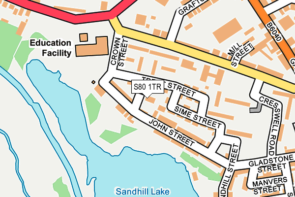 S80 1TR map - OS OpenMap – Local (Ordnance Survey)