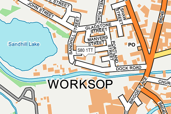S80 1TT map - OS OpenMap – Local (Ordnance Survey)