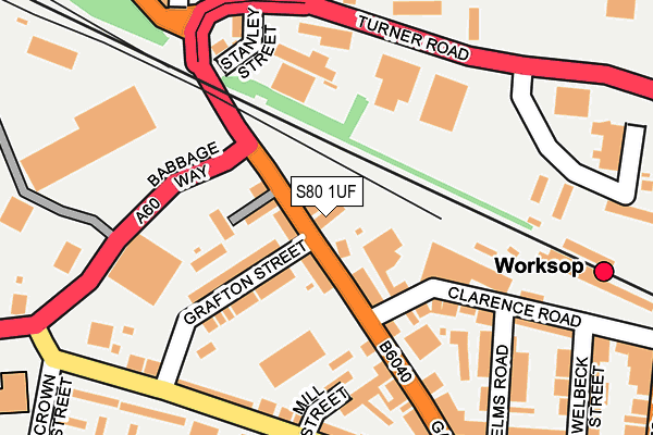 S80 1UF map - OS OpenMap – Local (Ordnance Survey)