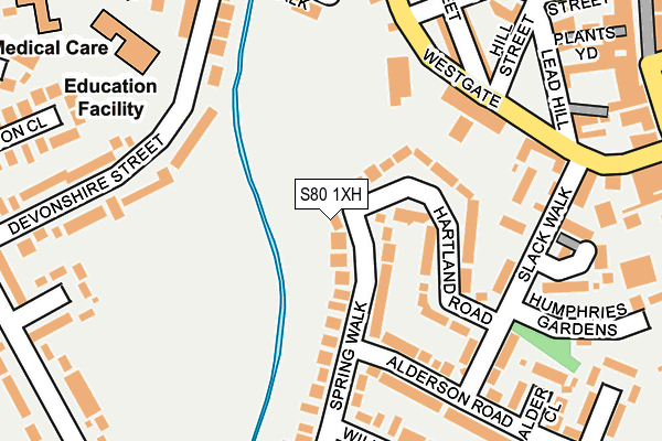 S80 1XH map - OS OpenMap – Local (Ordnance Survey)