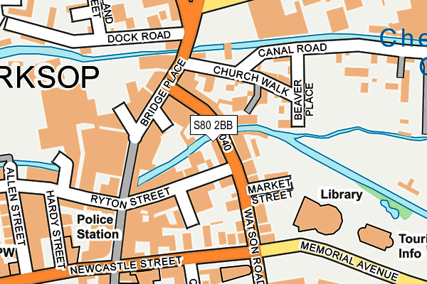 S80 2BB map - OS OpenMap – Local (Ordnance Survey)