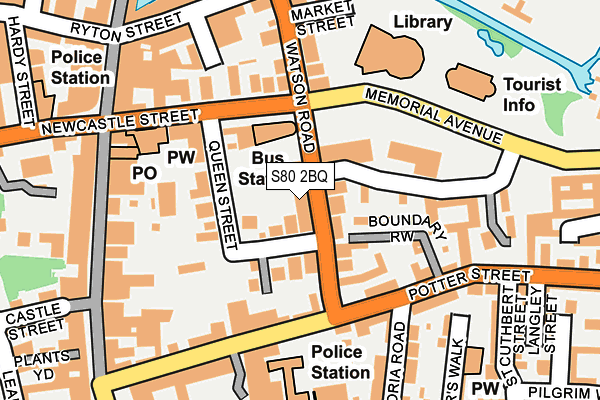 S80 2BQ map - OS OpenMap – Local (Ordnance Survey)