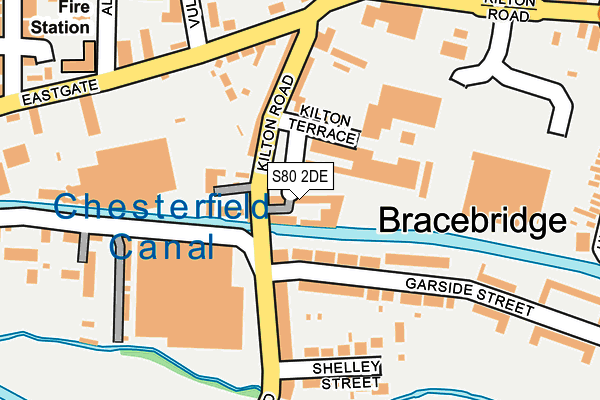 S80 2DE map - OS OpenMap – Local (Ordnance Survey)