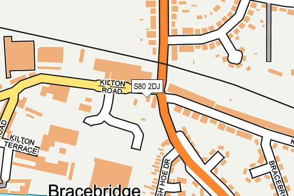 S80 2DJ map - OS OpenMap – Local (Ordnance Survey)