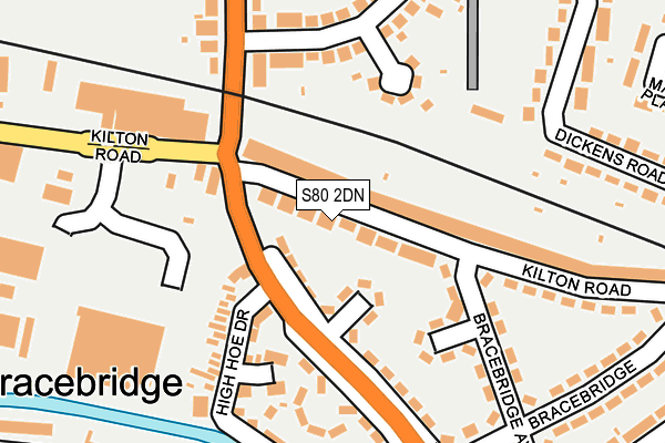 S80 2DN map - OS OpenMap – Local (Ordnance Survey)